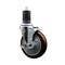 Service Caster 5'' Maroon Poly Swivel 1-5/8'' Expanding Stem Caster with Brake SCC-EX20S514-PPUB-MRN-TLB-158 - alternate 1